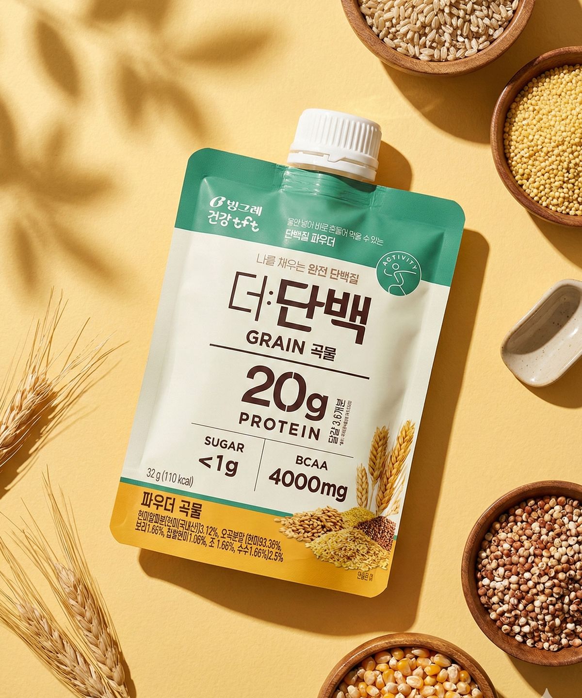 빙그레(BINGGRAE) 더단백 파우더 7개입 곡물