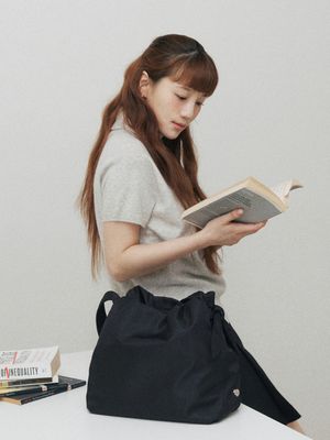 Ribbon Nylon Bucket Bag_2COLORS_HC2478BG001M