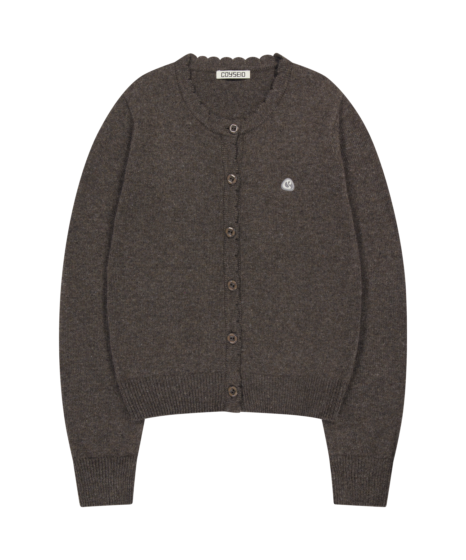 coyseio カーディガン ブラウン MUSINSA公式 | COYSEIO FLOWER BUTTON CARDIGAN BROWN