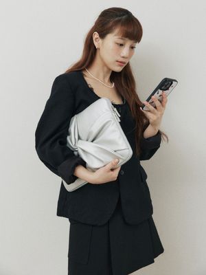 Knot Ribbon Laptop Pouch(13inch)_HC2478PC001M