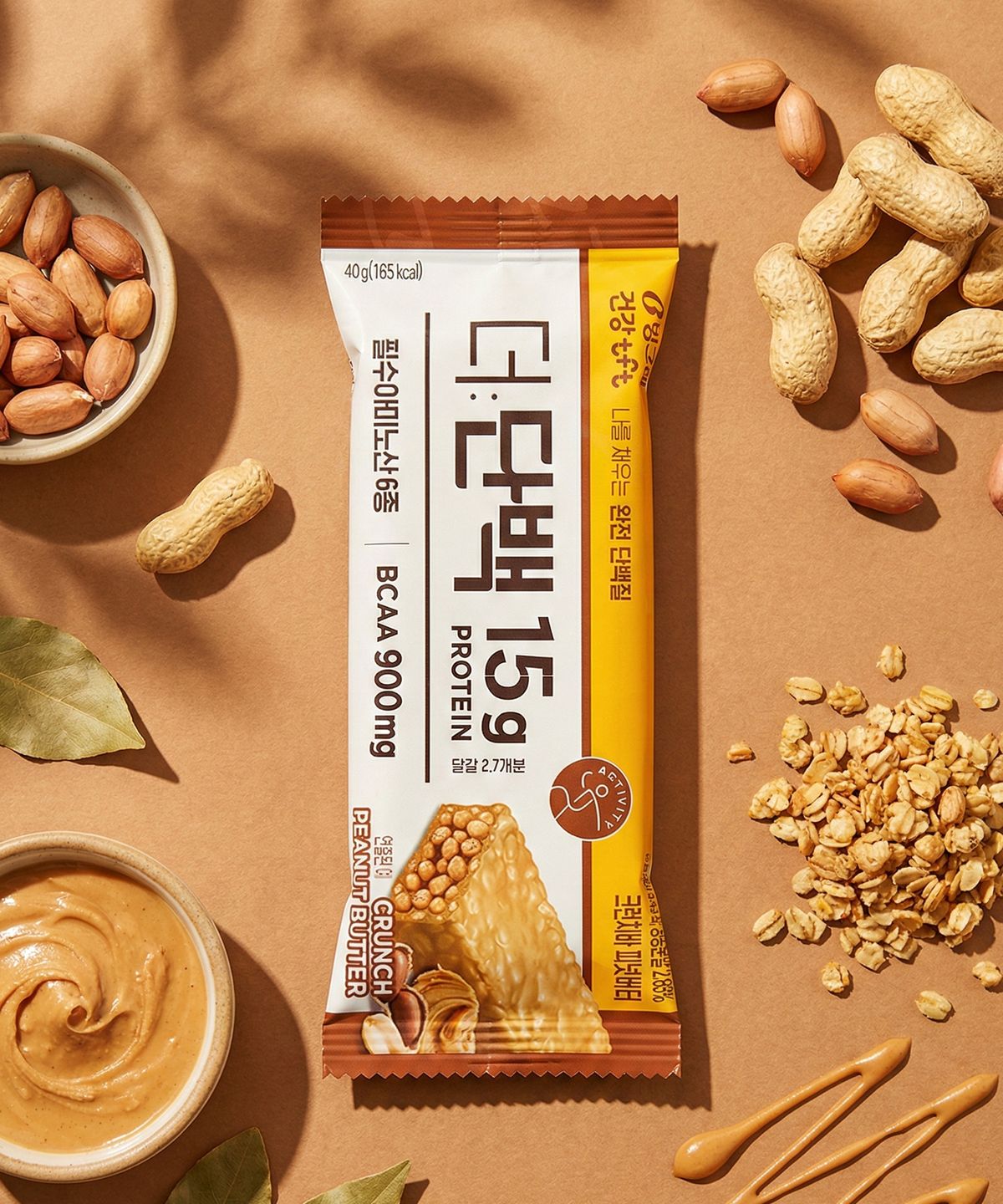 빙그레(BINGGRAE) 더단백 프로틴바 9개입 크런치바 피넛버터