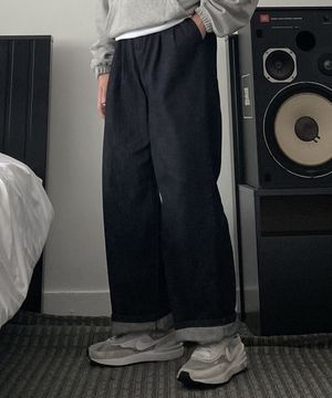 빈티지 와이드 데님진 (네이비)