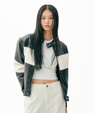 Biker Quilting Jacket Black