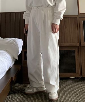 빈티지 와이드 데님진 (크림)