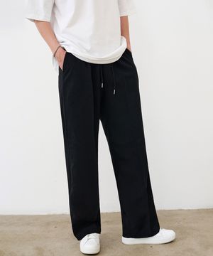 쿨링 밴딩 와이드 팬츠 (Black)