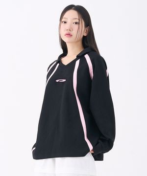 Glossy Lined Football Long sleeve Black