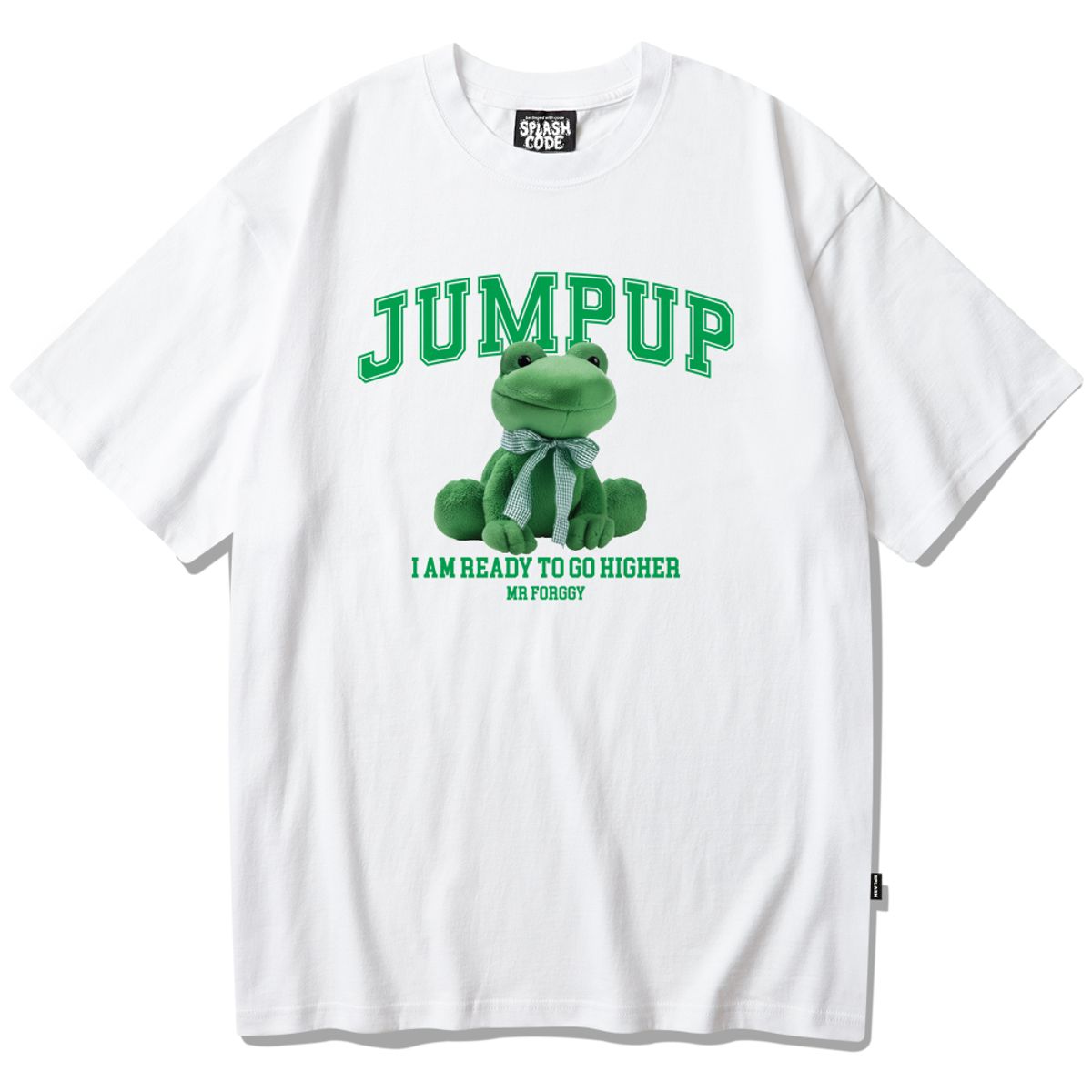 스플래시코드(SPLASHCODE) 반팔 티셔츠 화이트 - 점프 업(Jump Up)