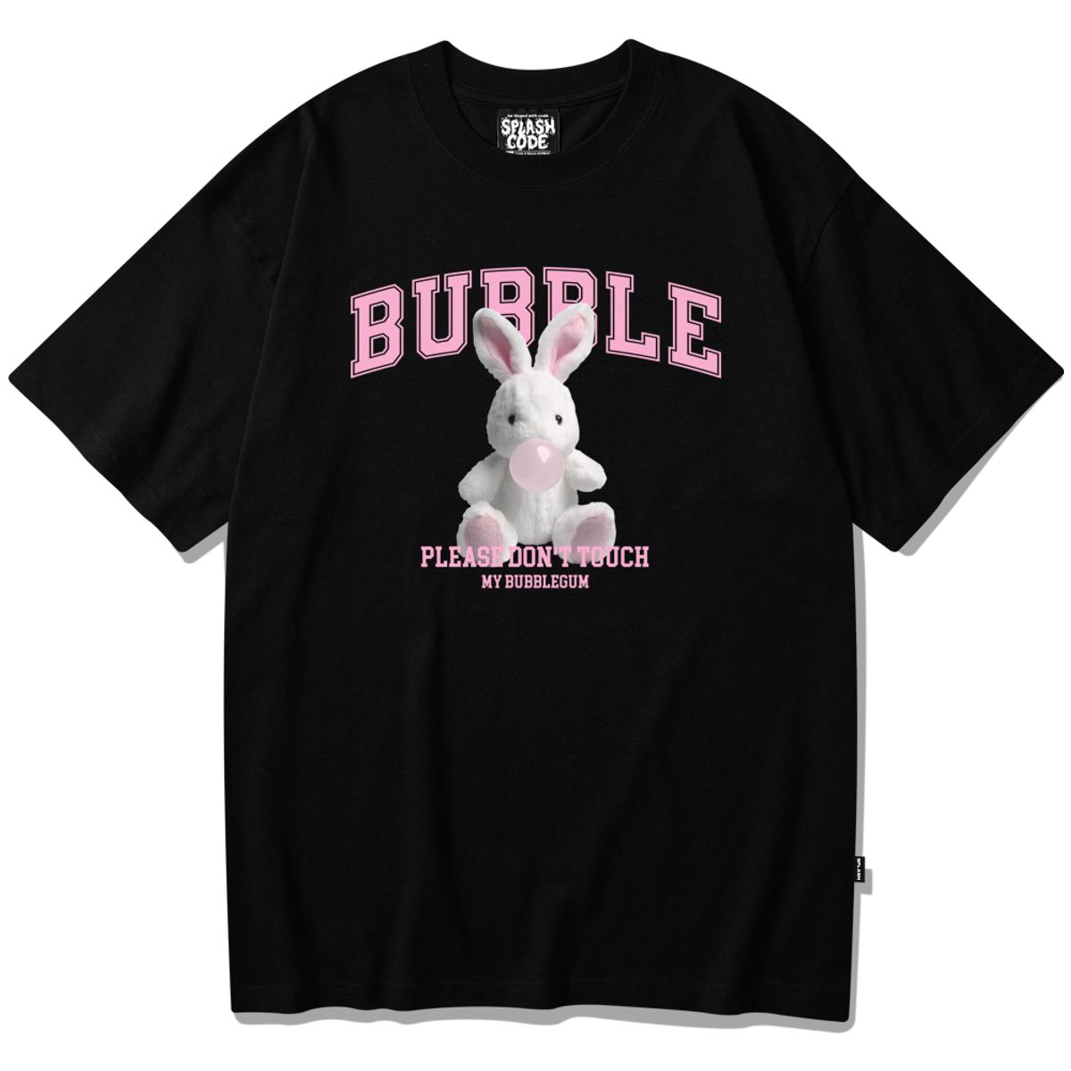 스플래시코드(SPLASHCODE) 반팔 티셔츠 블랙 - 버블껌(Bubble Gum)