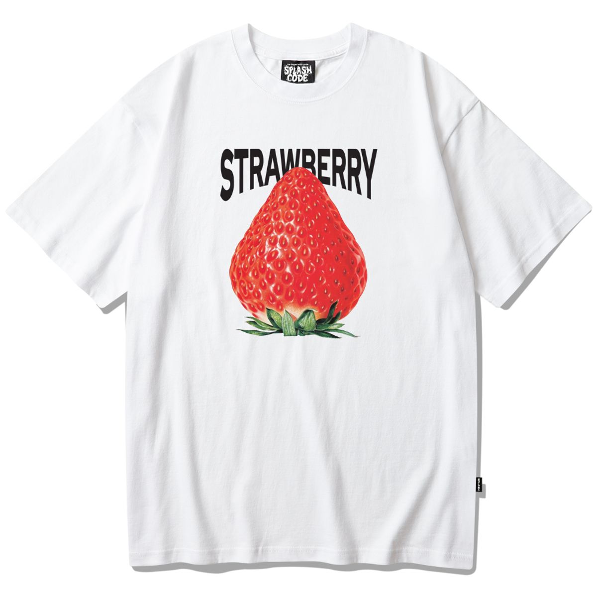 스플래시코드(SPLASHCODE) 반팔 티셔츠 화이트 - 딸기(Strawberry)