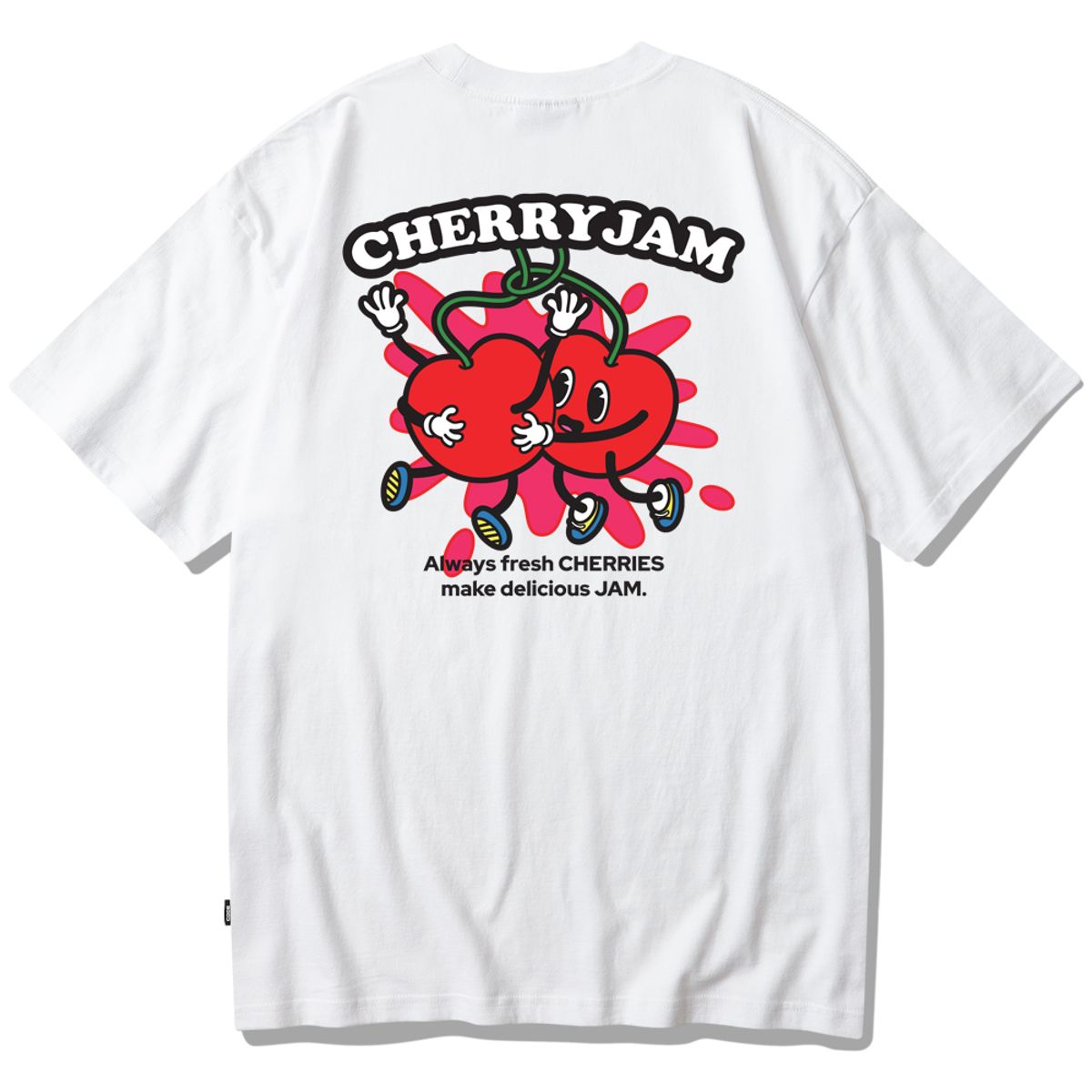 스플래시코드(SPLASHCODE) 반팔 티셔츠 화이트 - 체리 쨈(Cherry Jam)