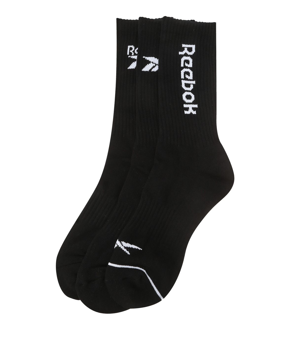 리복(REEBOK) 베이직 크루삭스 3PACK - 블랙