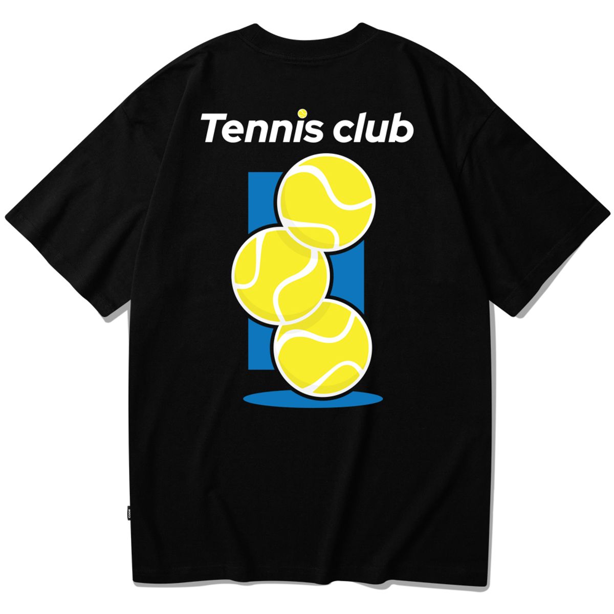 스플래시코드(SPLASHCODE) 반팔 티셔츠 블랙 - 테니스 클럽(Tennis Club)