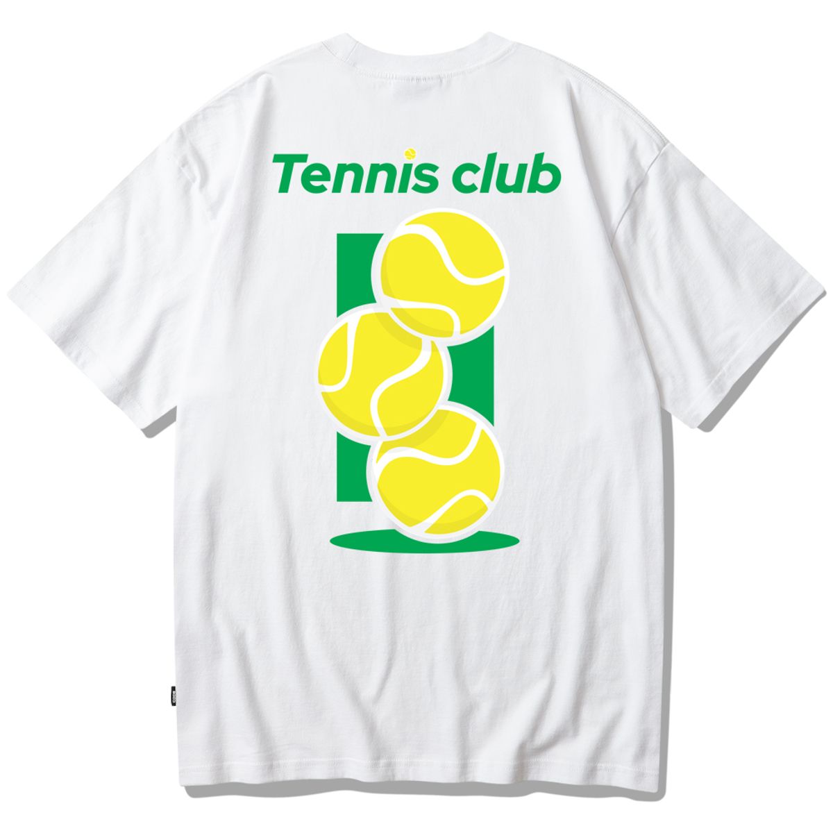 스플래시코드(SPLASHCODE) 반팔 티셔츠 화이트 - 테니스 클럽 그린(Tennis Club Green)