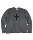 Classic Cross Pigment Oversized Knit ((Charcoal))