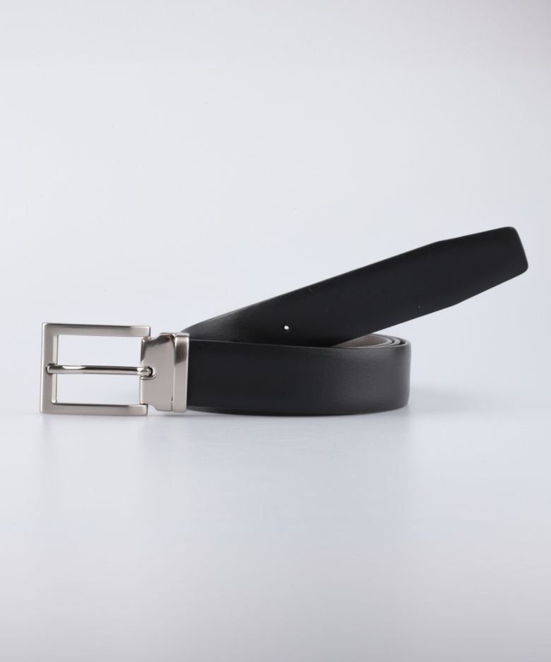 이탈리아 플레인 소프트 레더 벨트 30mm [블랙/브라운]