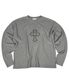 Classic Cross Pigment Oversized Knit ((Gray))