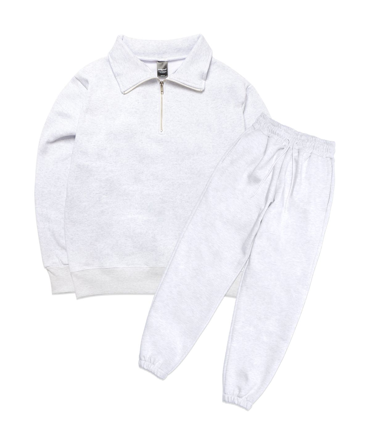 유니어패럴(UNI APPAREL) [세트] 베이직 스웨트 하프집업 조거 스웨트팬츠 셋업