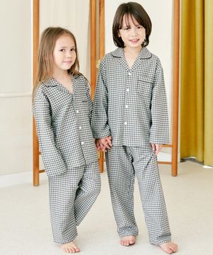 126 민트브라운 긴소매 파자마세트