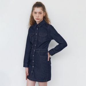 BBK 셔츠형 긴팔 원피스 ON3D5191