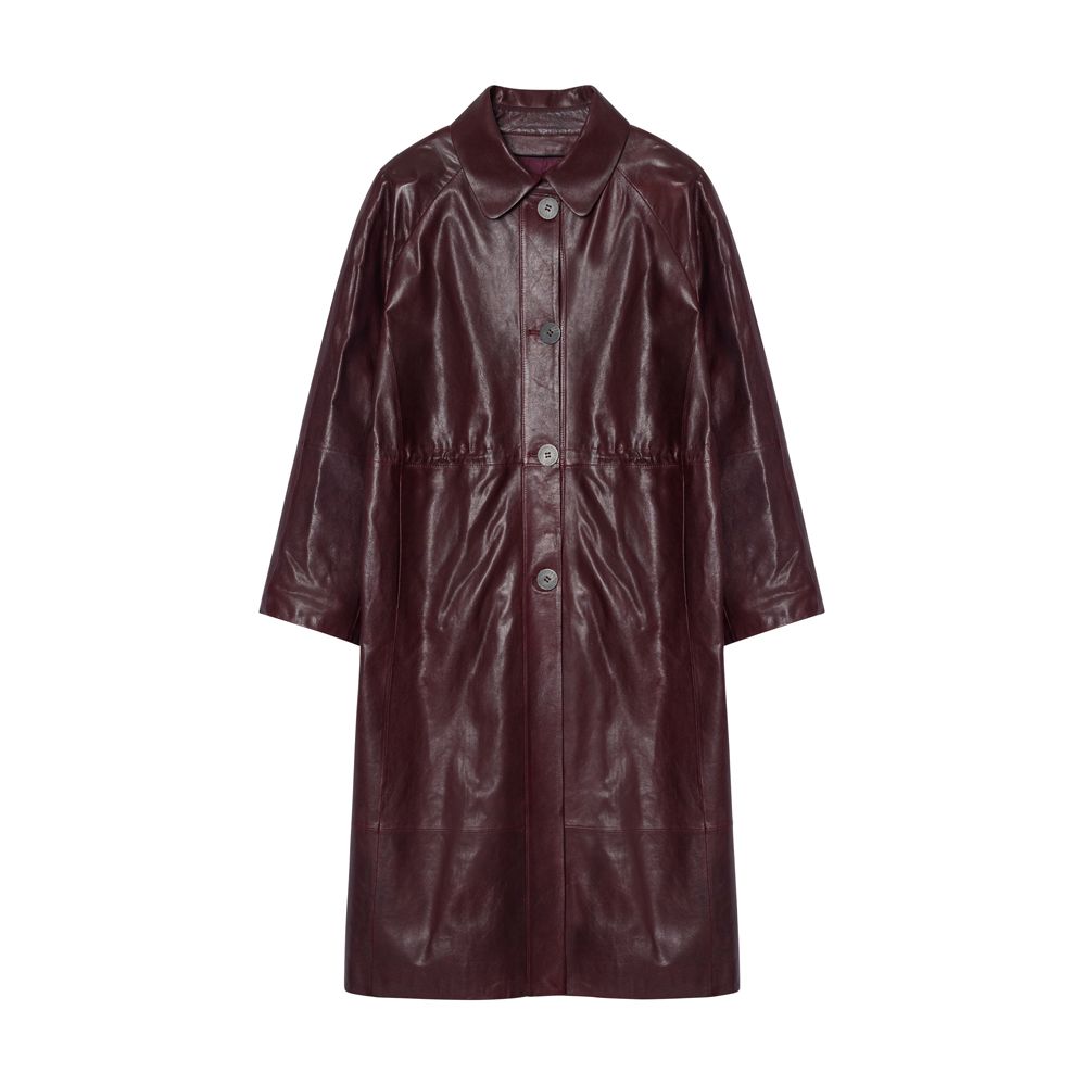 MUSINSA公式 | LEFTSEOUL ベジタブルレザー バルマカンコート [Burgundy]