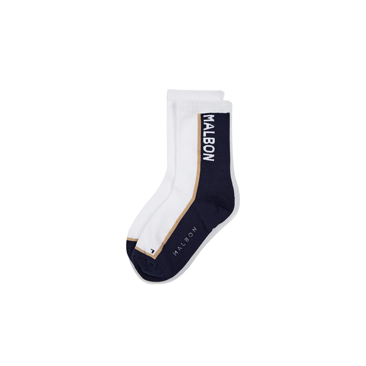 말본 골프(MALBON GOLF) 말본 컬러 배색 크루 삭스 NAVY