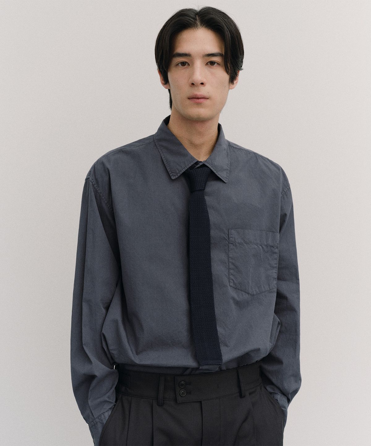 어나더 오피스(ANOTHER OFFICE) Legacy Knit Tie (Dark Navy)