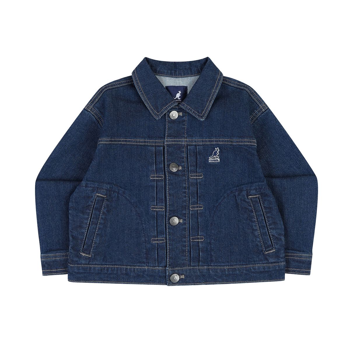 캉골키즈(KANGOL KIDS) 데님 트러커 자켓 QC 0001 블루