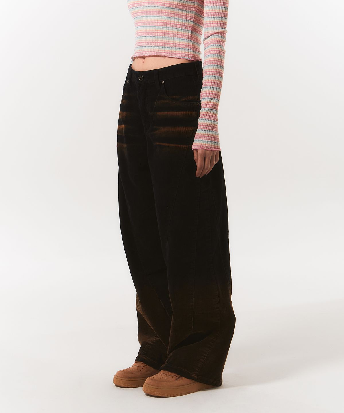 체리퀴리(CHERRYQUIRI) coduroy gradation pt - black
