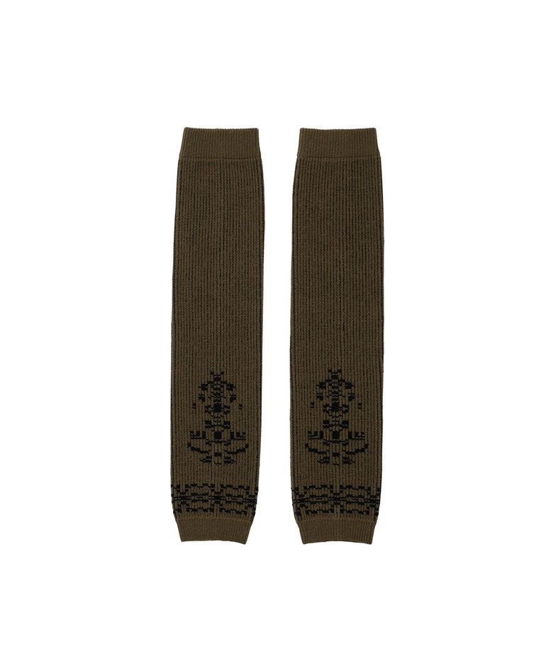 Jacquard Long Warmers Brown