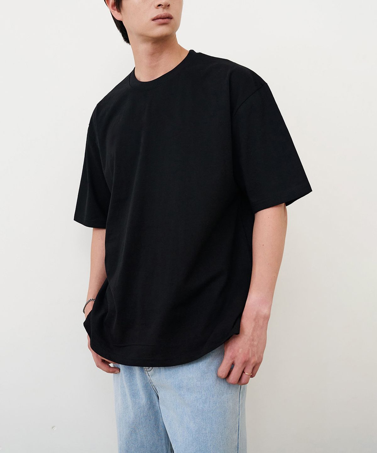 크레드먼스(CREEDMENS) 베이직 무지 오버 반팔티 (Black)