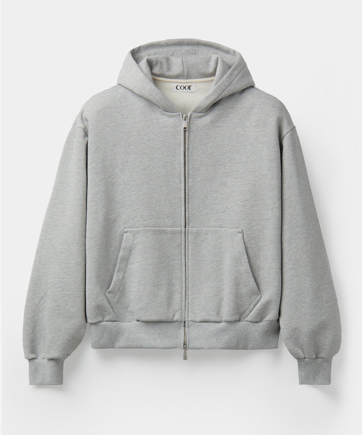 【COOR】Minimal Cotton Hooded Zip Jumper Melange Grey MUSINSA | COOR Minimal Cotton Hooded Zip Jumper (Melange Grey)