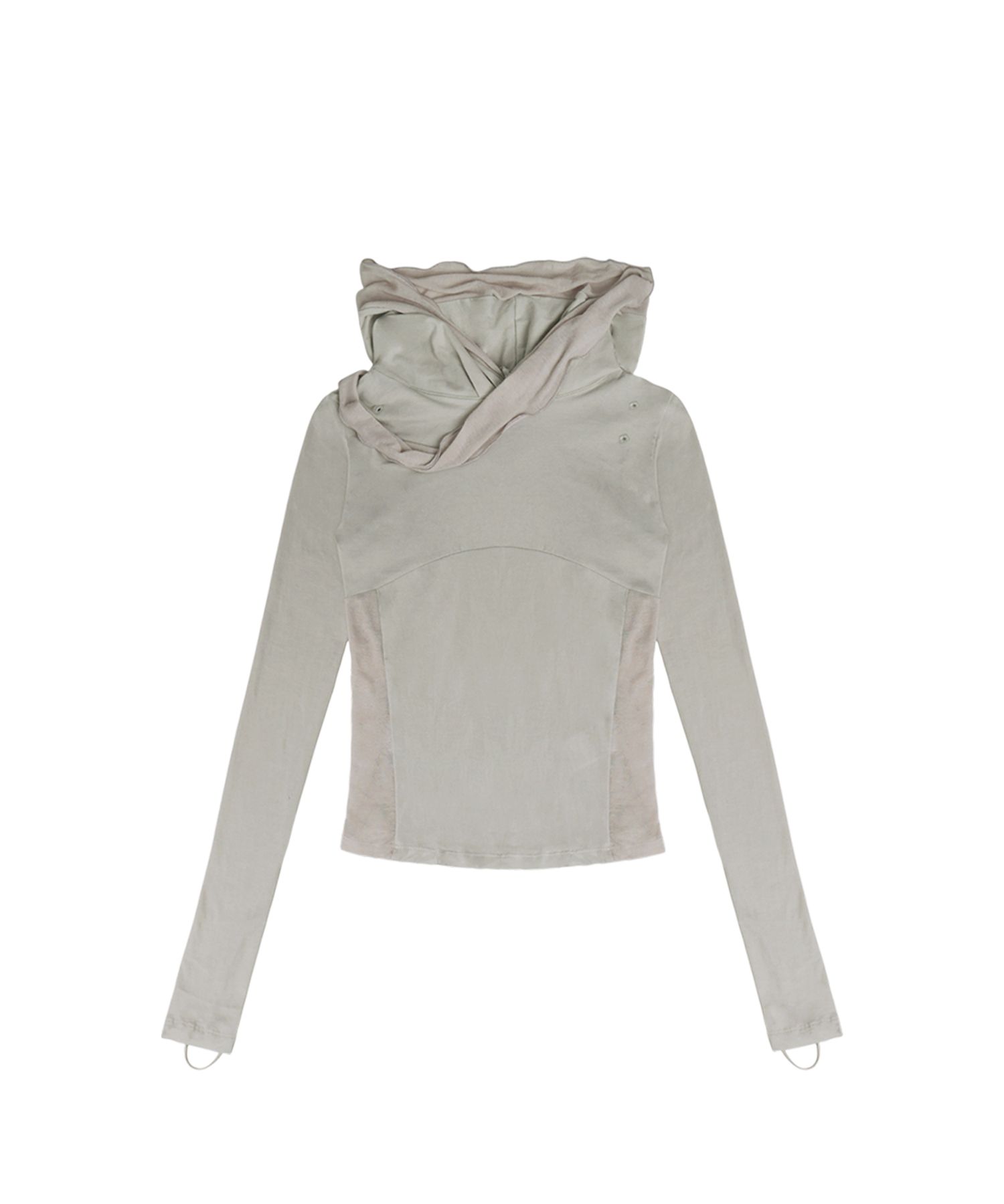 トップス ojos 24fw muffler hoodie long sleeve MUSINSA | OJOS Muffler Hoodie Long Sleeve / Beige