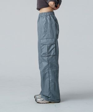 글리터 카고 팬츠 실버