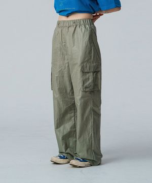 글리터 카고 팬츠 카키