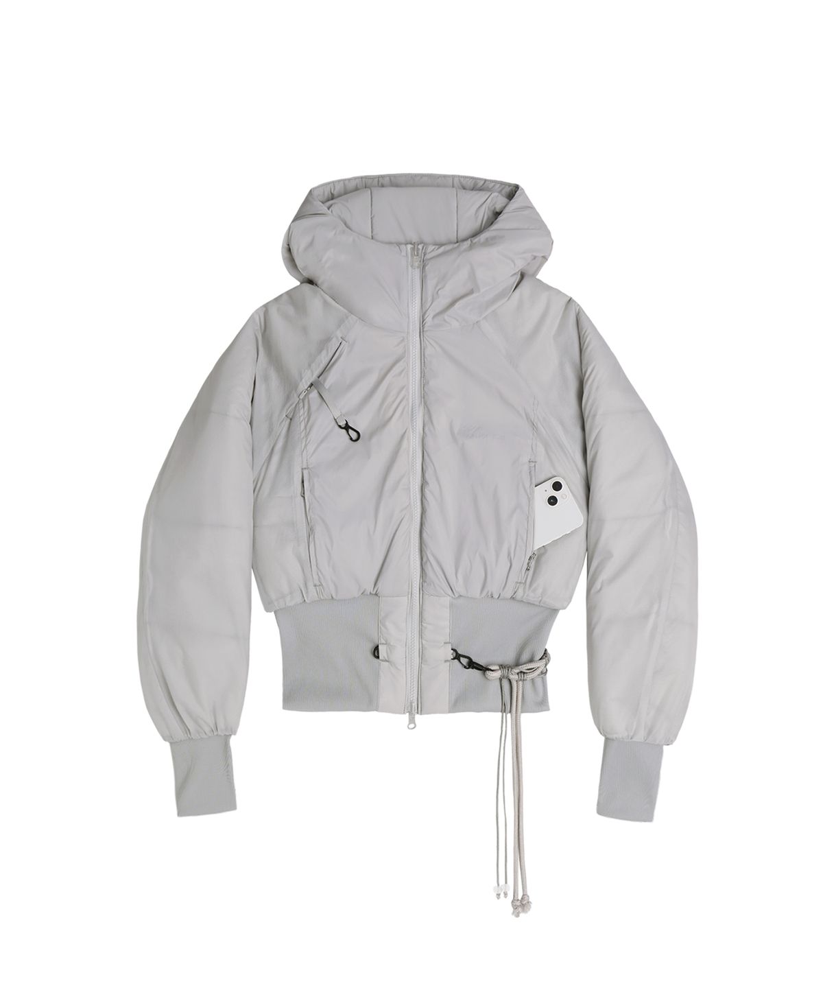 오호스(OJOS) Reversible Short Padded Jacket / Grey