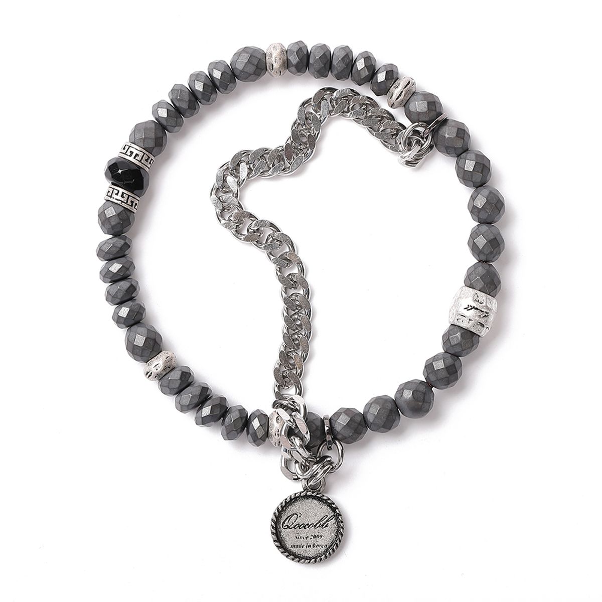 쿠콥(QOOCOBB) 무광 헤마타이트 체인 원석팔찌 Gemstone Chain-07