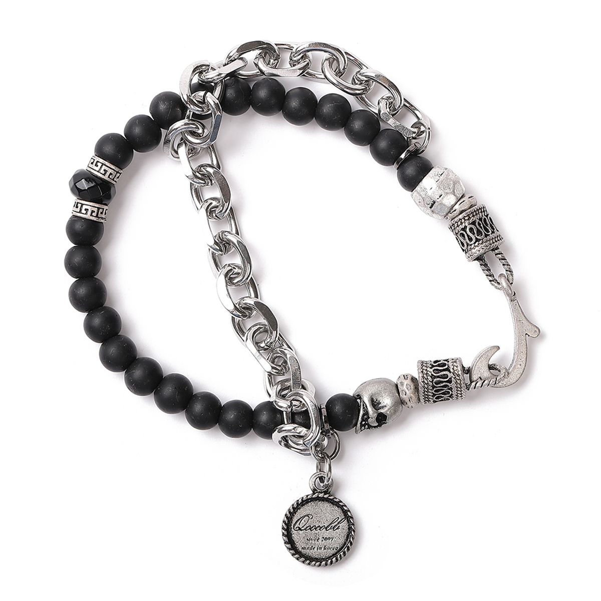 쿠콥(QOOCOBB) 무광 오닉스 체인 원석팔찌 Gemstone Chain-08