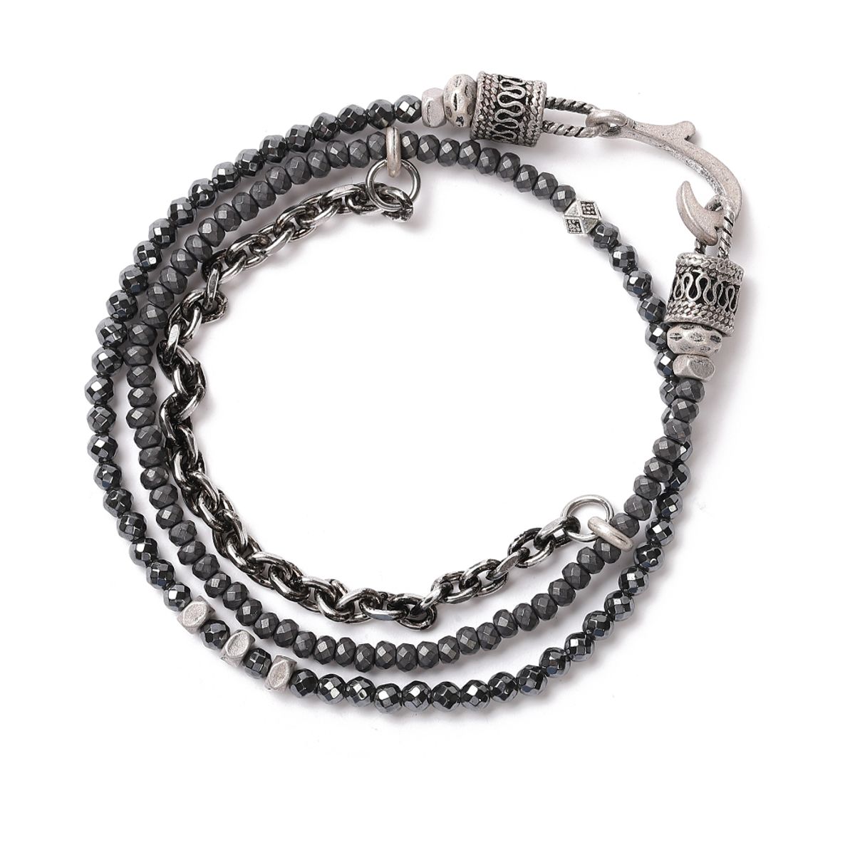 쿠콥(QOOCOBB) 헤마타이트 트리플 스트랩 체인 원석팔찌 Gemstone Chain-18