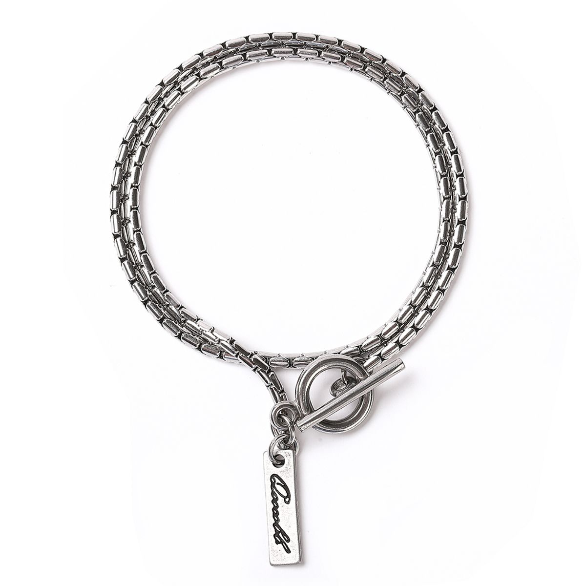 쿠콥(QOOCOBB) 미니멀 더블스트랩 체인팔찌 Chain Bracelet-17