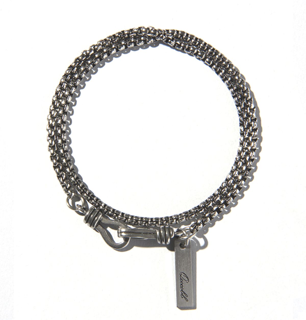 쿠콥(QOOCOBB) 빈티지 스퀘어 더블스트랩 체인팔찌 Chain Bracelet-26
