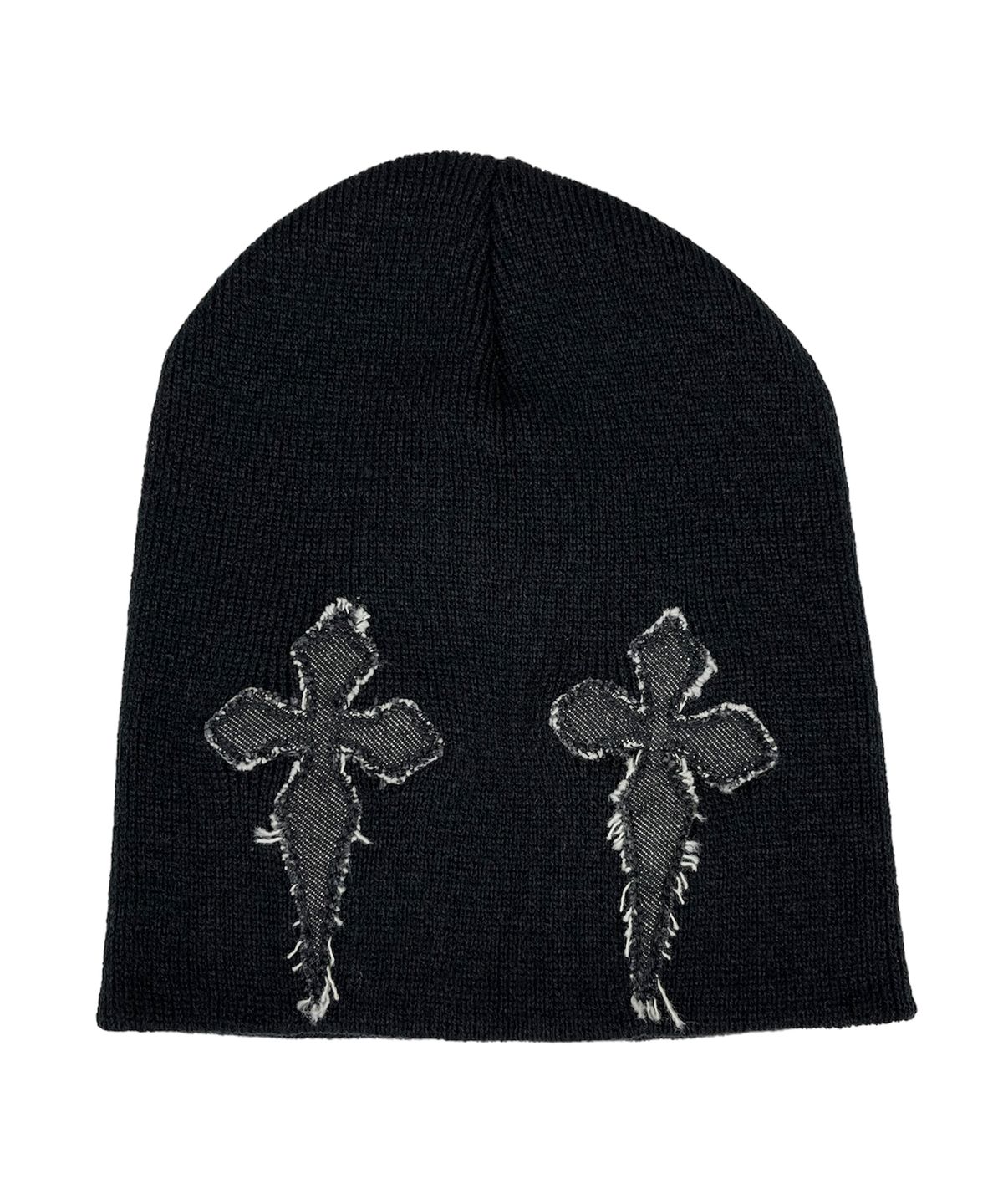 스케이터락(SK8ER ROCK) Gothic Cross Beanie ((black*denim))