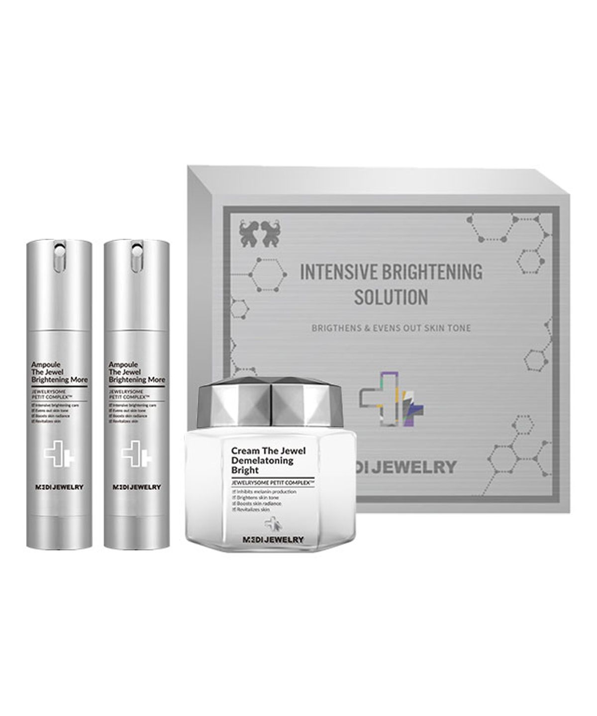 메디쥬얼리(MEDIJEWELRY) [집중 미백 솔루션] 브라이트닝 앰플+앰플+크림 3종 세트