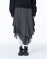 Unbalanced layered skirt CHARCOAL