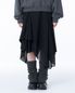 Unbalanced layered skirt BLACK