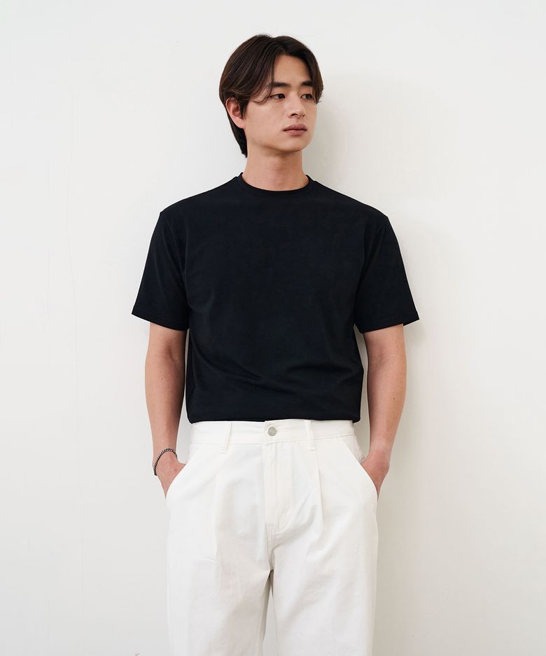 베이직 머슬핏 반팔티 (Black)
