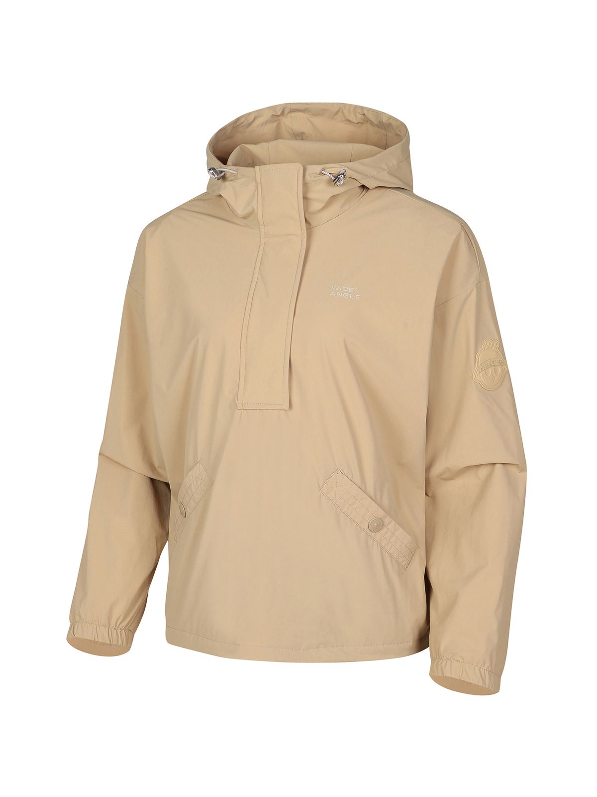 와이드앵글(WIDEANGLE) CO 와글 루즈핏 후드 아노락 L_Beige WWU24152E2
