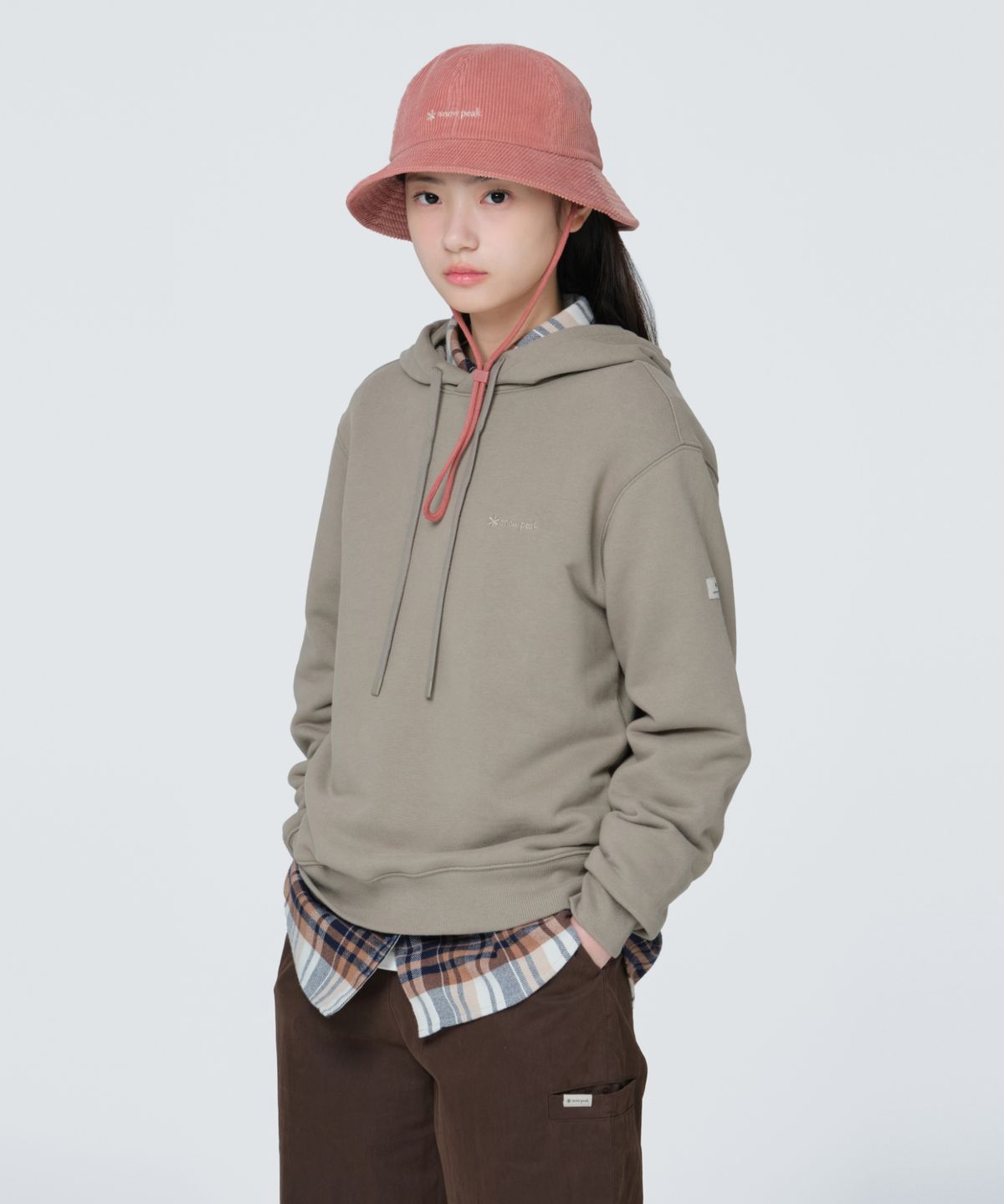 스노우피크 어패럴(SNOWPEAK APPAREL) 랜드 여성 후드 티셔츠 (S24FWFHD61) Olive