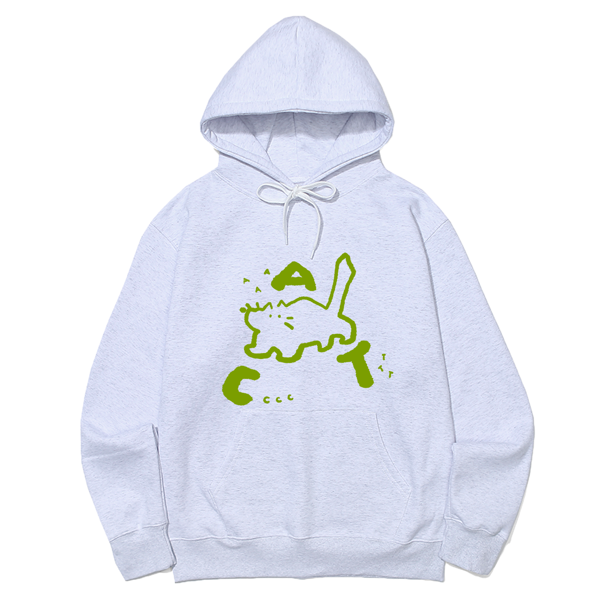어썸어스(AWESOMEUS) CUTE GREEN CAT HOODIE_3 COLOR