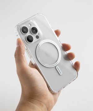 메탈 로고 맥세이프 투명 아이폰 케이스