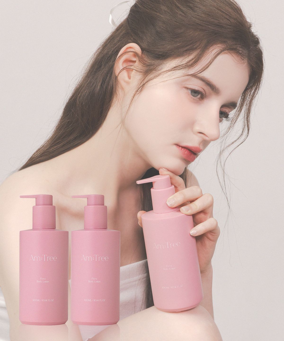 에이엠트리(AMTREE) 에이엠트리 플로라 퍼퓸 고보습 바디로션 로즈&가드니아 300ml 2개